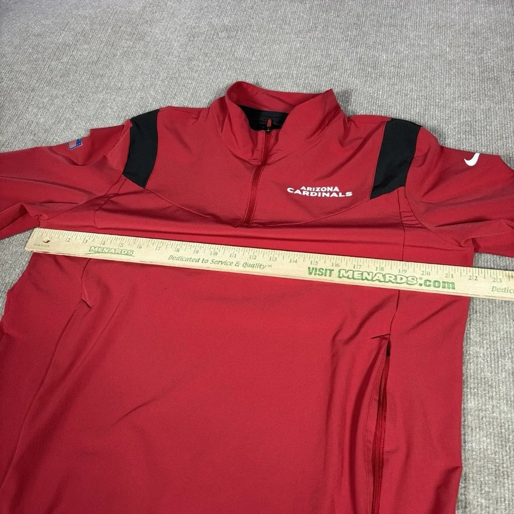 Nike Arizona Cardinals 1/4 Zip Pullover Mens M Red Logo Performance NFL On Field